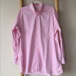 Maus & Hoffman Pink & White Tape Stripe Button-Down Men’s Shirt XL